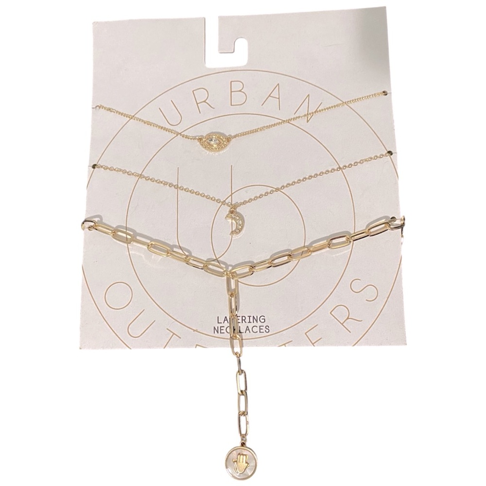 Urban Outfitters Gold Tone Layering Necklaces